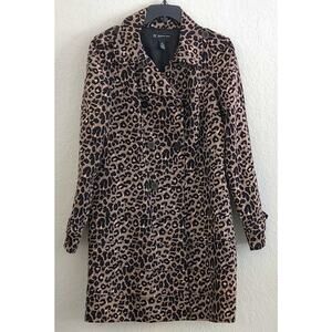 Coat-Trench Style-INC-International Concepts-Leopard Print-Front Button-PM